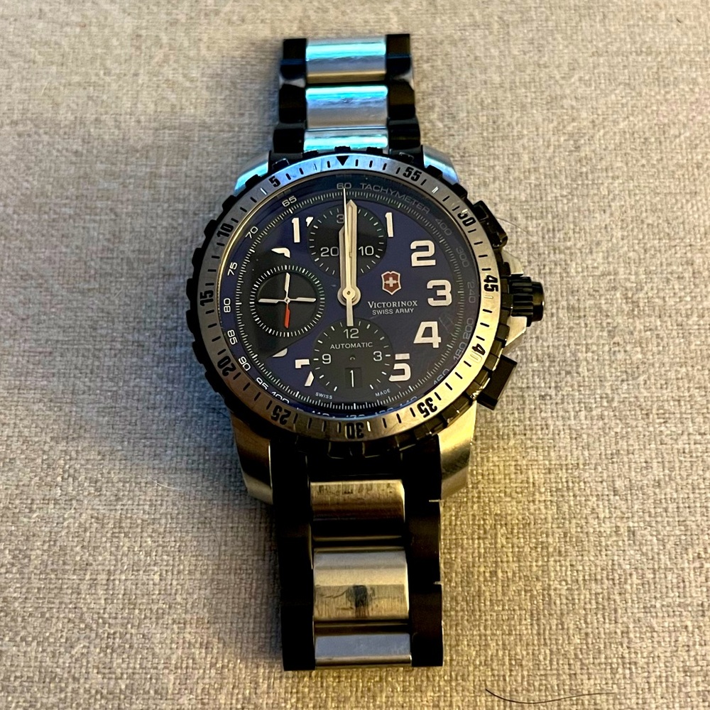 Victorinox Swiss Army Alpnach Automatic Chronograph Blue Dial Mens Watch